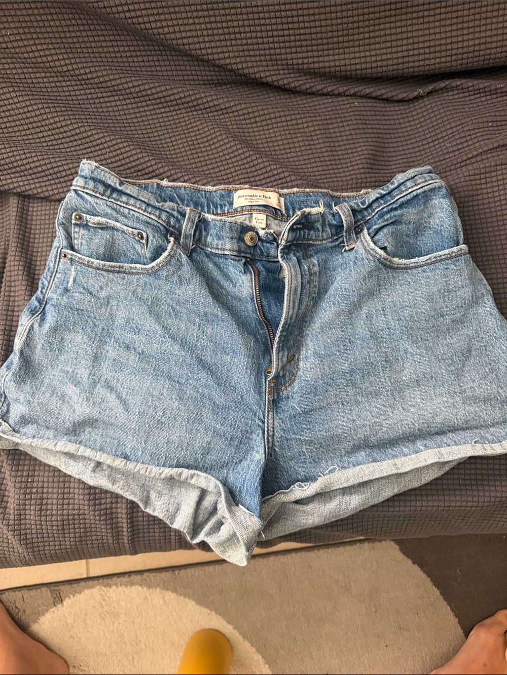 Abercrombie & Fitch Light Blue Denim Cuffed Shorts